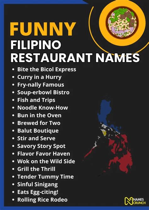 75+ Unique, Creative & Catchy Filipino Restaurant Business Names Ideas.